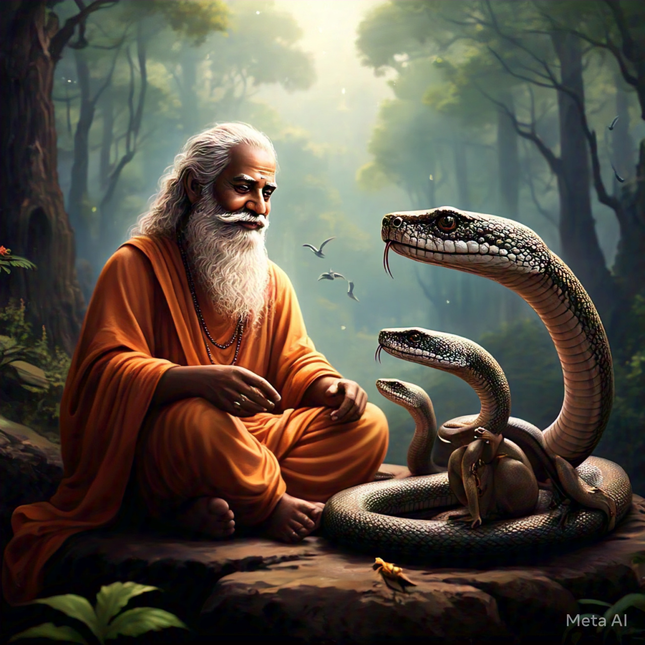 indian_sage_narad_talking_to_snake_and