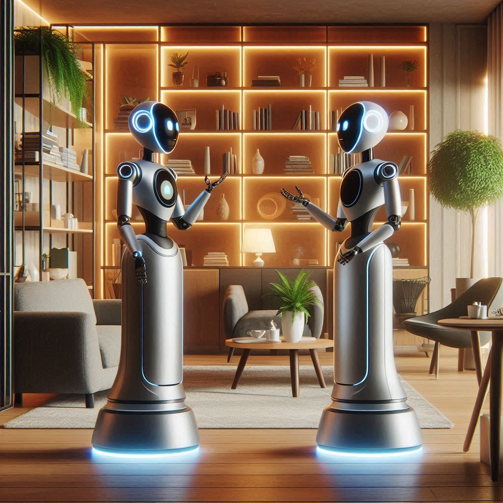 two alexa robots talking with each other