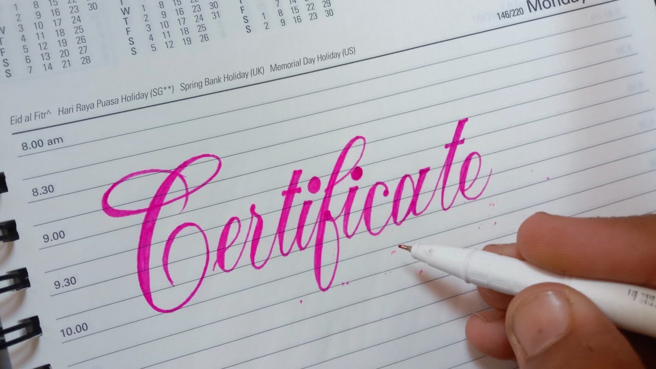 certificate