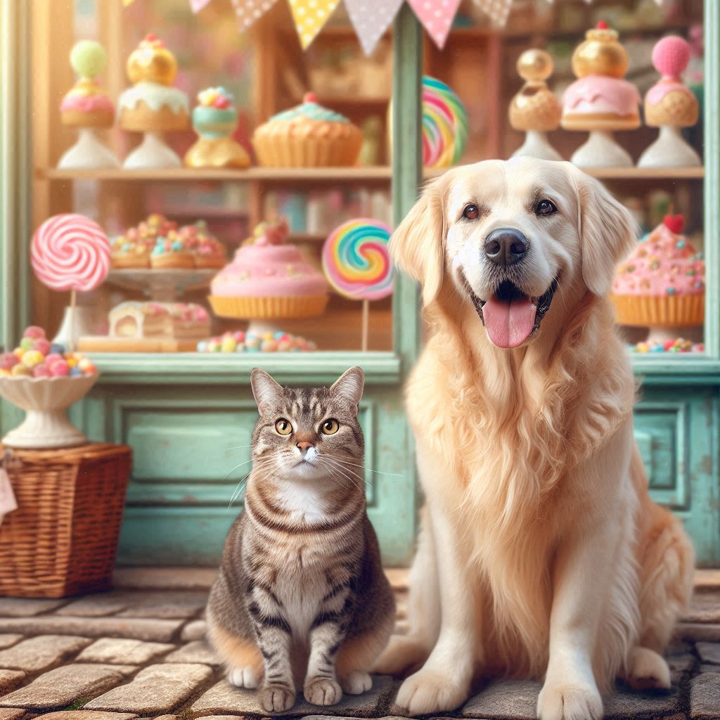 dog and cat near swe