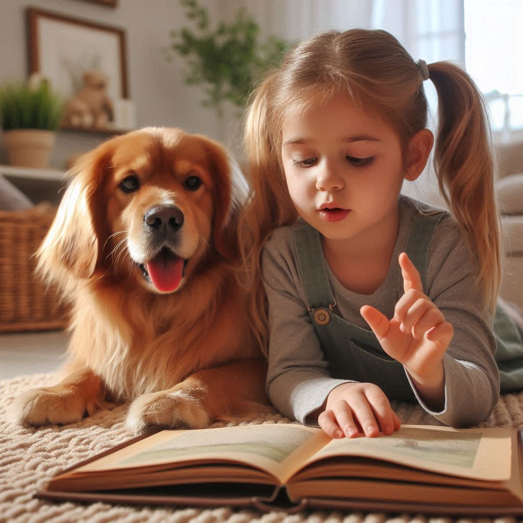 little girl telling