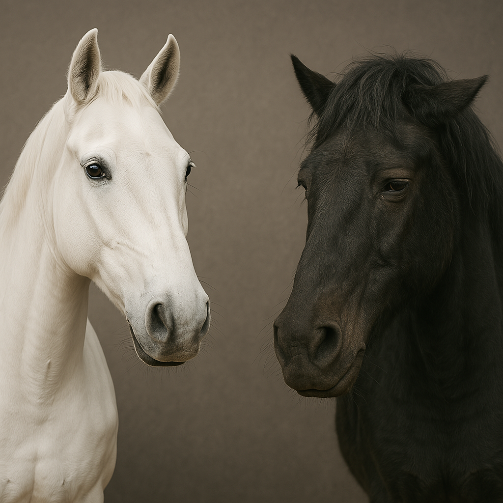 two horse one i