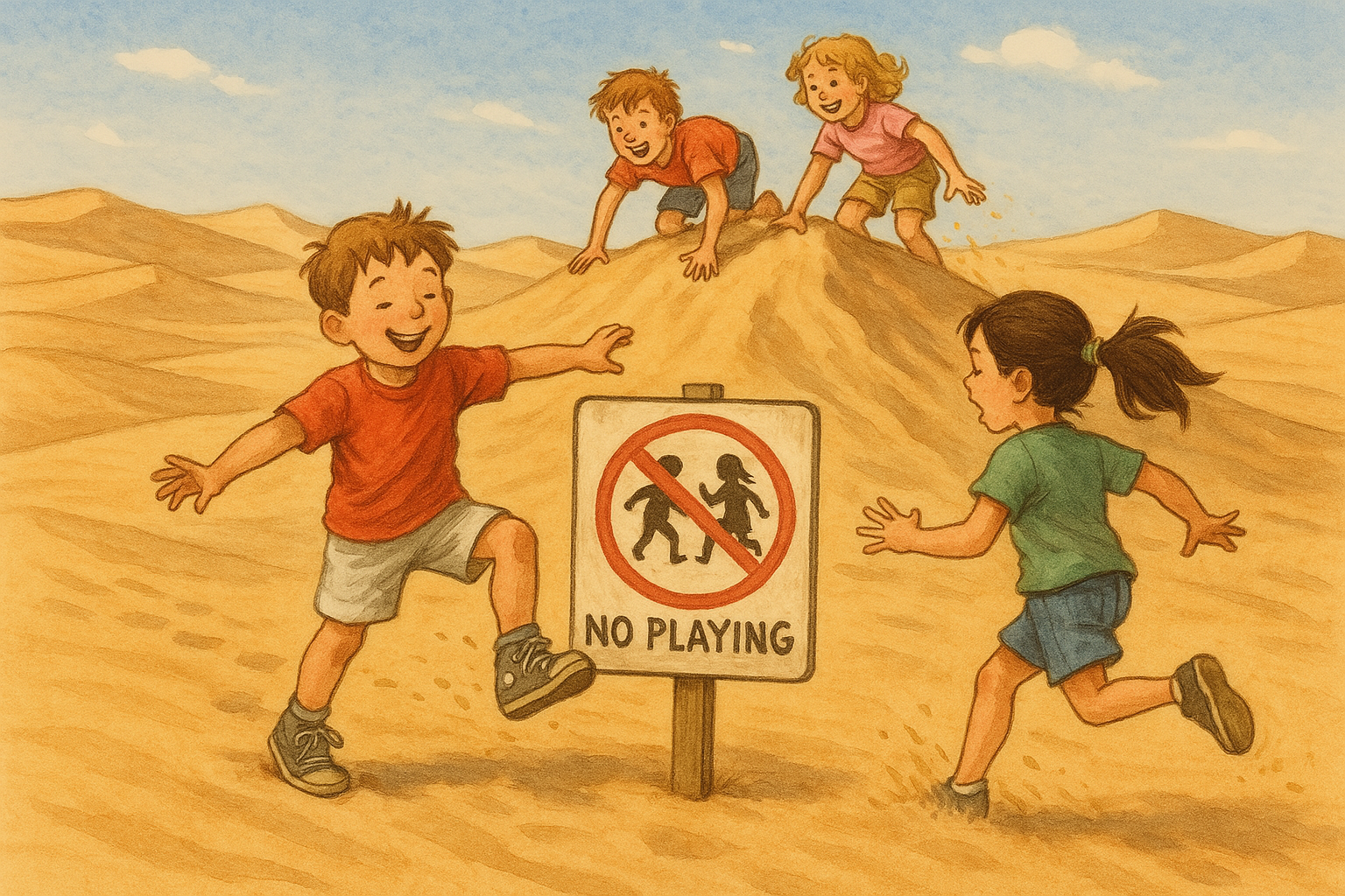 children playing in